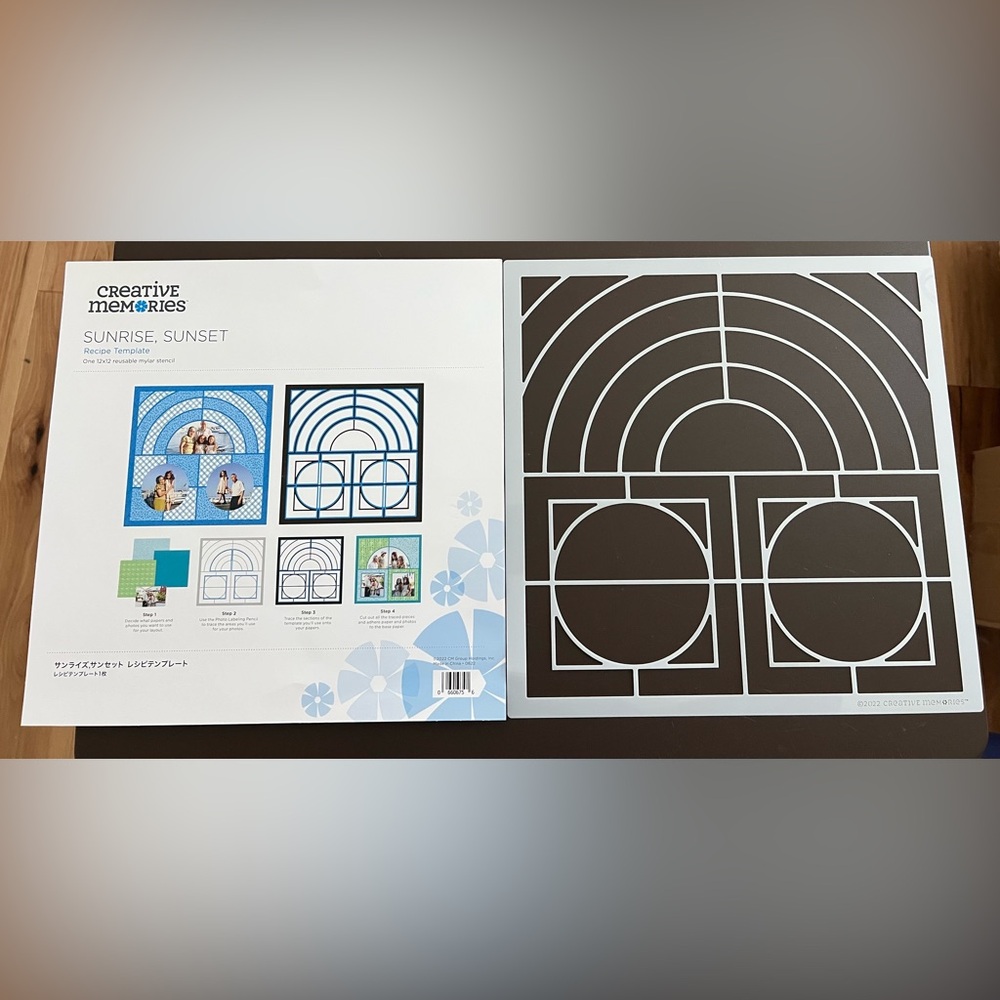 Creative Memories Sunrise Sunset Recipe Template (Retired)